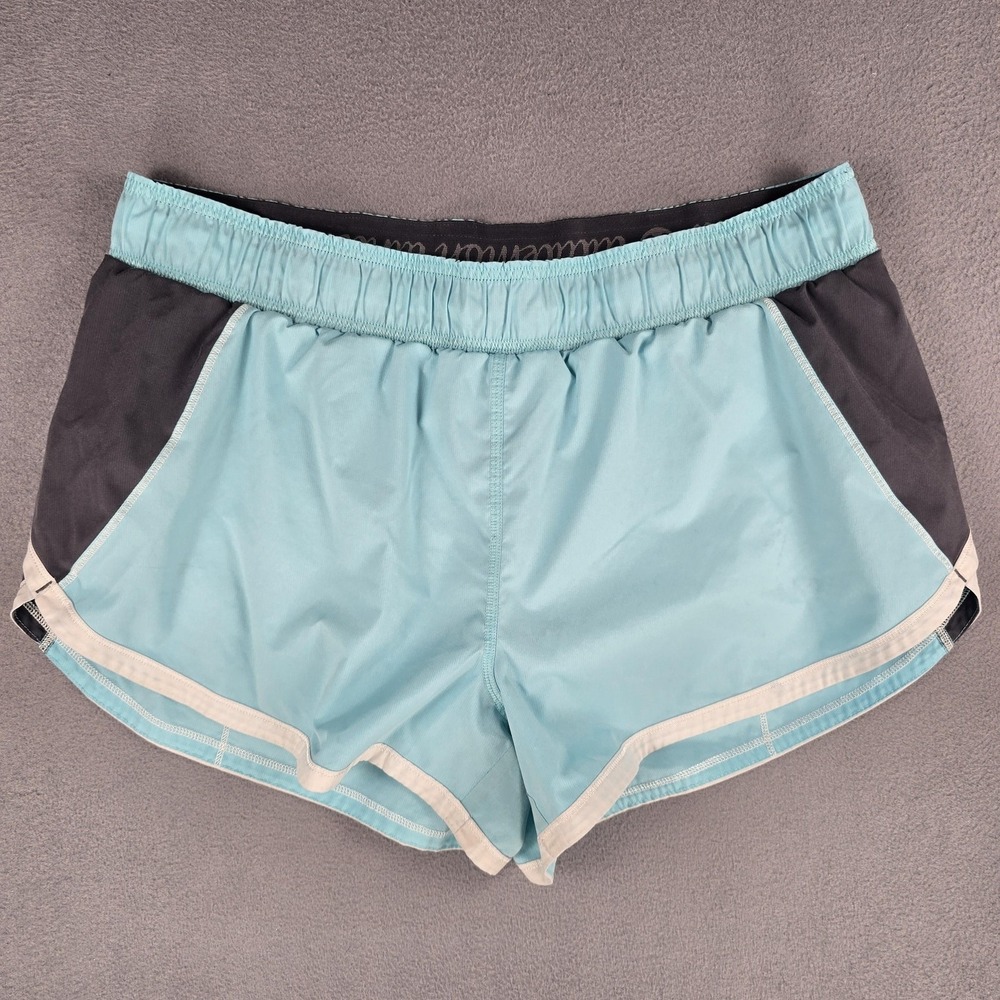 Lululemon Shorts Womens 10 Blue Gray Speed Run Liner Athletic Running Workout - Picture 1 of 8